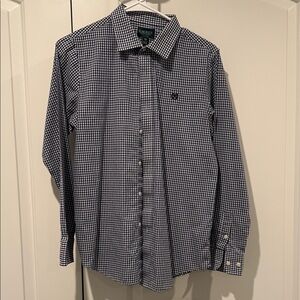 Ralph Lauren Boy’s Navy Gingham Button-Down Shirt